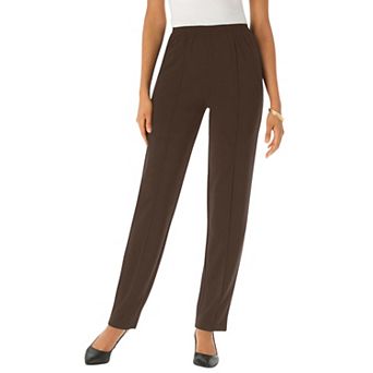 Roaman's Women's Plus Size Crease Front Knit Pant