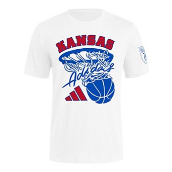 Men's adidas White Kansas Jayhawks 70th Anniversary Basketball T-Shirt