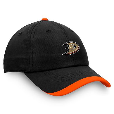 Men's Fanatics Black Anaheim Ducks Authentic Pro Rink Pinnacle Adjustable Hat