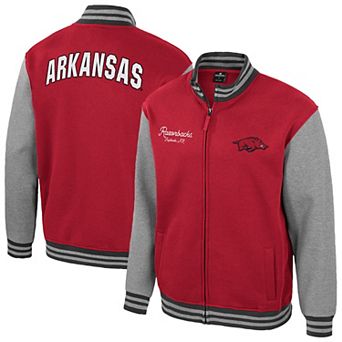 Men's Colosseum Cardinal Arkansas Razorbacks Ambi-Turner Full-Zip Varsity Jacket