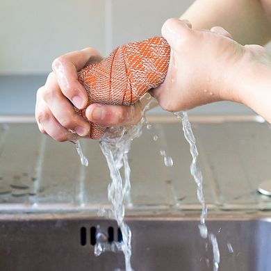 Waffle Weave Kitchen Dish Cloths, 100% Cotton, 15 x 25 Inches 12 Pack