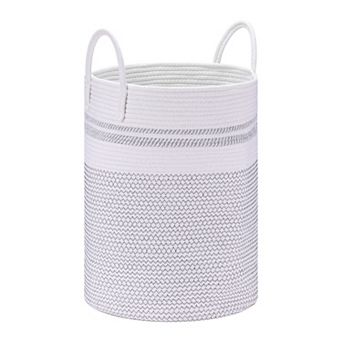 Woven Storage Bin with Handles, Shelf Closet Storage Basket Organizer Bin for Blankets, Clothes