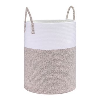 Woven Storage Bin with Handles, Shelf Closet Storage Basket Organizer Bin for Blankets, Clothes