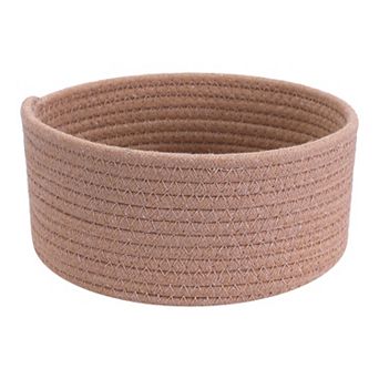 Round Woven Storage Basket, Small Storage Bin for Entryway Desk Key Tray Bowl, Catchall Home Decor