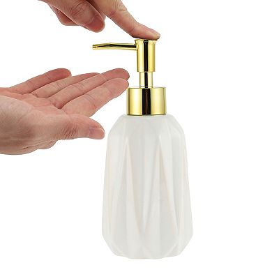 Simple Diamond Shape Soap Pump Dispenser for Bathroom Laundry Rooms 300ml 1 Pcs