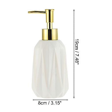 Simple Diamond Shape Soap Pump Dispenser for Bathroom Laundry Rooms 300ml 1 Pcs