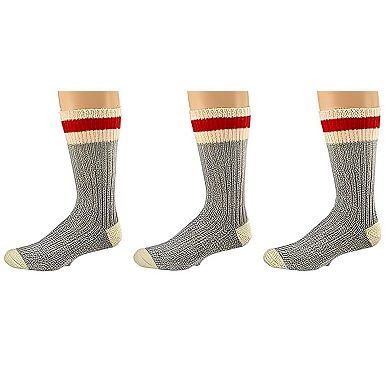 Wool Striped Boot Work Men's 3 Pair Pack Socks
