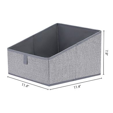 Trapezoidal Storage Bin Cube with Handles for Shelves Closet, 1 Pack Collapsible Storage Basket