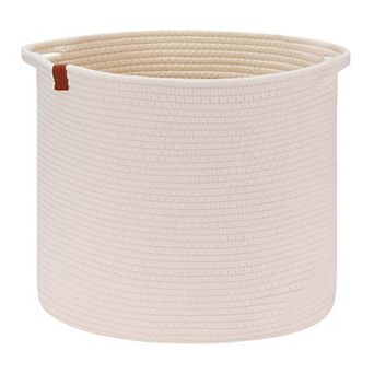 Woven Storage Basket, Shelf Closet Storage Organizer Bin for Living Room Home Decor Blankets