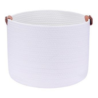 Woven Storage Basket, Shelf Closet Storage Bin for Blankets, Clothes, Shoes, Organizer Bin