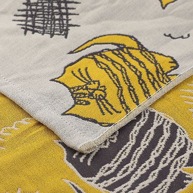 Kitty Pattern Kitchen Towels, Absorbent with Hanging Loop, 14" x 16" 12 Pack