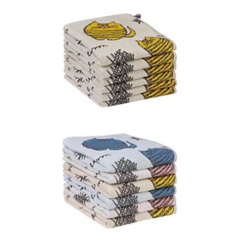 Kitty Pattern Kitchen Towels, Absorbent with Hanging Loop, 14" x 16" 12 Pack