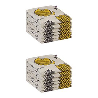 Kitty Pattern Kitchen Towels, Absorbent with Hanging Loop, 14" x 16" 12 Pack