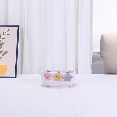 Woven Storage Basket, Star Shelf Closet Storage Bin for Entryway Desk Key Tray Bowl