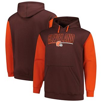 Men's��Fanatics Brown Cleveland Browns Big & Tall Outline Pullover Hoodie