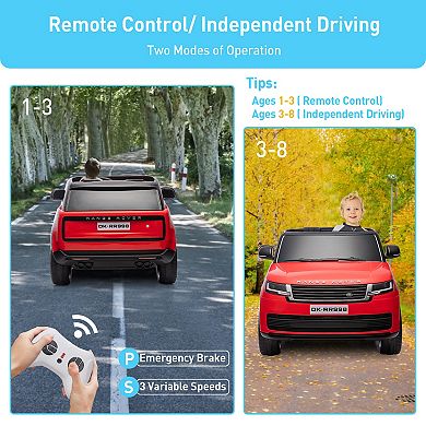 24V Licensed Land Rover Ride On Car, 2-Seater Electric Car