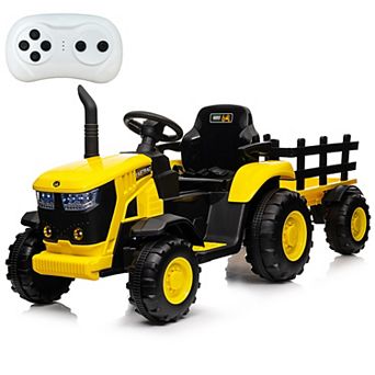 Ride on Tractor with Trailer,12V Kids' Electric Vehicles
