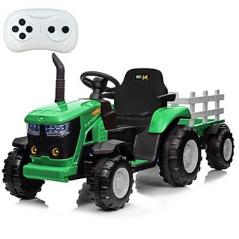 Ride on Tractor with Trailer,12V Kids' Electric Vehicles