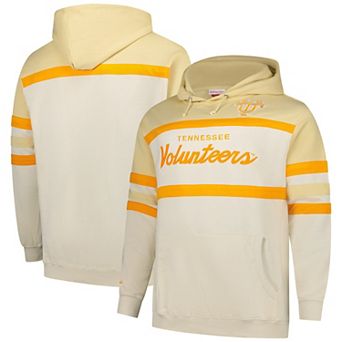 Men's Mitchell & Ness Cream Tennessee Volunteers Big & Tall Head Coach Pullover Hoodie