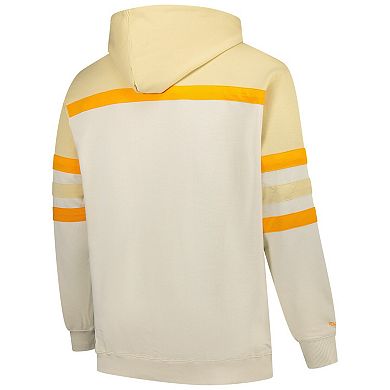 Men's Mitchell & Ness Cream Tennessee Volunteers Big & Tall Head Coach Pullover Hoodie