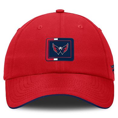 Men's Fanatics Red/Navy Washington Capitals Authentic Pro Ripstop Adjustable Hat