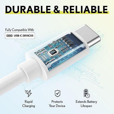 Certified Type C to C Cable, 10ft (OTDCUSBCTC10WHX3)