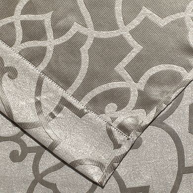 Kate Aurora 2 Piece Geo Sheen Palladian Grommet Top 88 Percent Blackout Curtain Panels - 84 in. Long