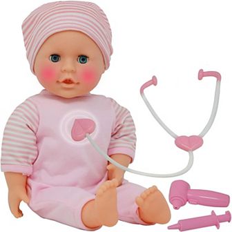 The New York Doll Collection 14 Inch Talking Baby Doll Doctor Playset