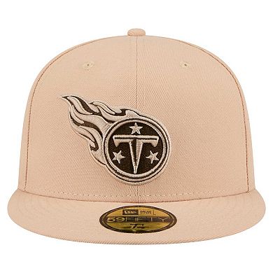 Men's New Era Tan Tennessee Titans Candied Pecan 59FIFTY Fitted Hat