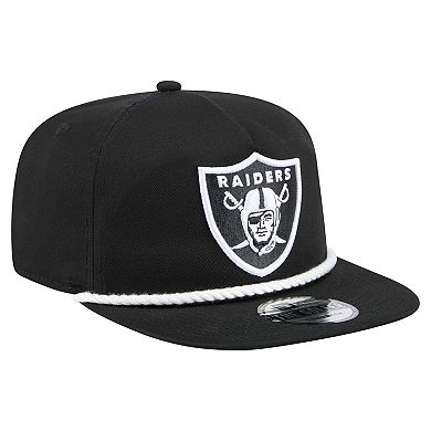 Men's New Era Black Las Vegas Raiders B-Dub Golfer Snapback Hat