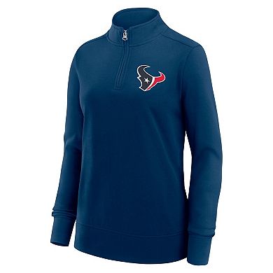 Women's Navy Houston Texans Velocity Quarter-Zip Jacket