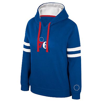 Women's Stadium Essentials Royal Philadelphia 76ers Road Game Pullover Hoodie