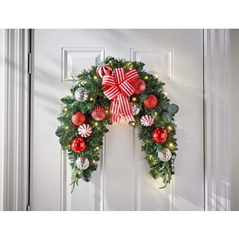 BrylaneHome 36 Pre-Lit Christmas Cheer Swag