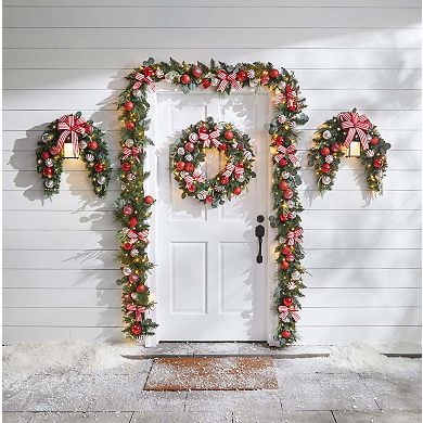 BrylaneHome 36"" Pre-Lit Christmas Cheer Swag