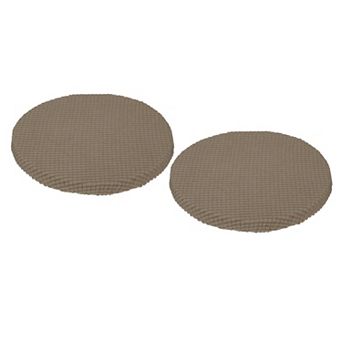 Round Bar Stool Covers 2 Pack, Round Chair Covers with Elastic Bands Dia.11"-16"