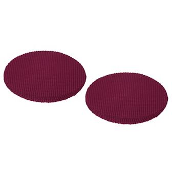 Round Bar Stool Covers 2 Pack, Round Chair Covers with Elastic Bands Dia.11"-16"