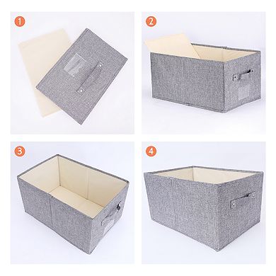 Storage Cube, Fabric Storage Bin with Handles for Shelves Closet, 1 Pack Foldable Storage Basket