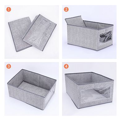 Storage Cube, Storage Bin with Handles for Shelves Closet, 1 Pack Foldable Storage Basket