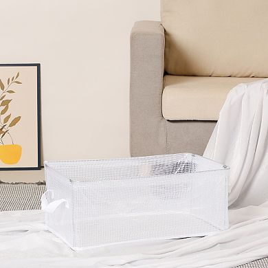 1Pc Storage Cube, Storage Bin with Handles for Shelves Closet, Collapsible Storage Basket