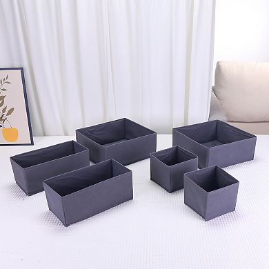 Storage Cube Set of 6, Storage Bin for Shelves Closet, Collapsible Storage Basket