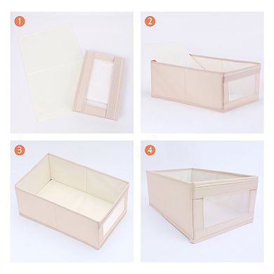 Storage Cube, Decorative Storage Bin with Handles for Shelves Closet, 1 Pack Foldable Storage Basket
