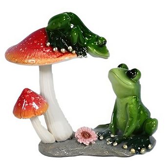 FC Design 5"W Frog Couple on Mushroom Figurine Decoration Home Room Decor