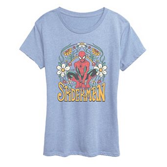 Women's Marvel Spider-Man Vintage Florals Graphic Tee