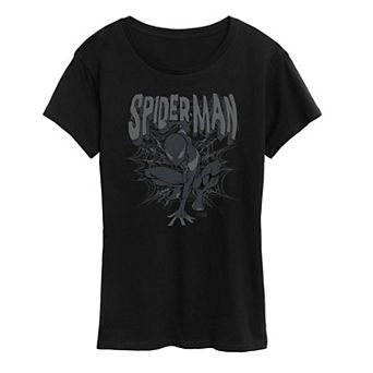 Women's Marvel Spider-Man Monochrome Graphic Tee