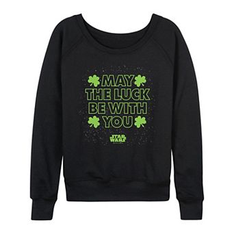 Women's Star Wars May The Luck Be With You French Terry Long Sleeve Tee