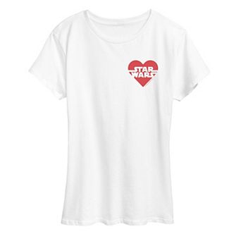 Women's Star Wars Heart Logo Left Chest Graphic Tee