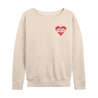 Women's Star Wars Heart Logo Left Chest French Terry Long Sleeve Tee