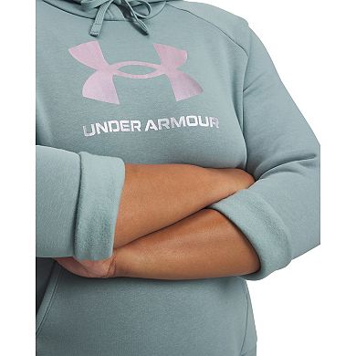 Plus Size Under Armour Rival Fleece Shimmer Hoodie