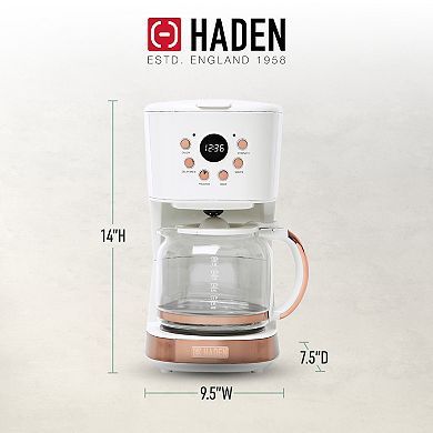 Haden Coffee Machine, 12 Cup Programmable Drip Coffee Maker