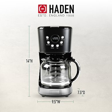Haden Coffee Machine, 12 Cup Programmable Drip Coffee Maker